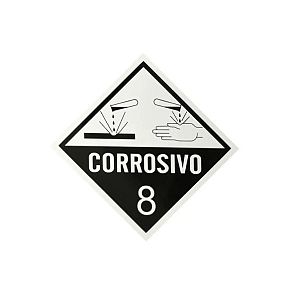 Placa corrosivo 8 de PVC 30 x 30cm