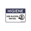 Placa Higiene Uso Álcool Gel 35x25cm PVC