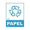 Placa lixo reciclável papel de PVC 15 x 20cm