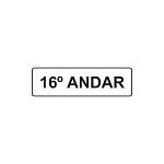 Placa andares de PVC 19 x 6cm