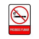 Placa proibido fumar de PVC 15 x 20cm