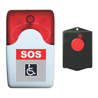 Alarme Audiovisual para banheiros sanitários acessíveis - 1 Botoeira
