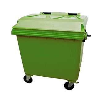 Lixeira container com rodas 1000 litros Verde
