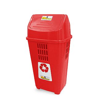 Lixeira ecológica 50L - Vermelha (Plástico)