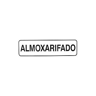 Placa almoxarifado de PVC 19 x 6 cm