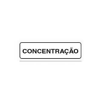 Placa concentração de PVC 19 x 6cm