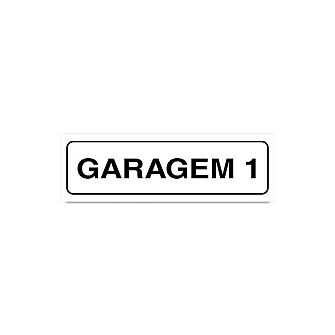 Placa garagens de PVC 19 x 6cm