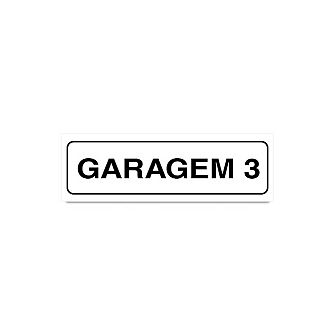 Placa garagens de PVC 19 x 6cm