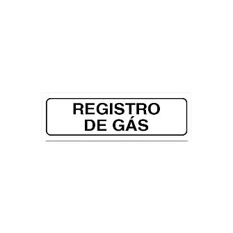 Placa registro de gás de PVC 19 x 6cm