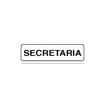 Placa secretaria de PVC 19 x 6cm