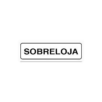 Placa sobreloja de PVC 19 x 6cm