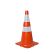 Cone (PADRÃO NORMA NBR 15071) refletivo flexível 75cm lar/bco