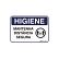 Placa higiene mantenha distância segura 35x25cm PVC