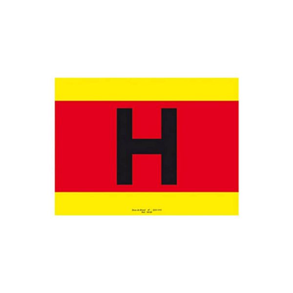 Placa letra (H) para hidrante em coluna de PVC 40 x 30cm